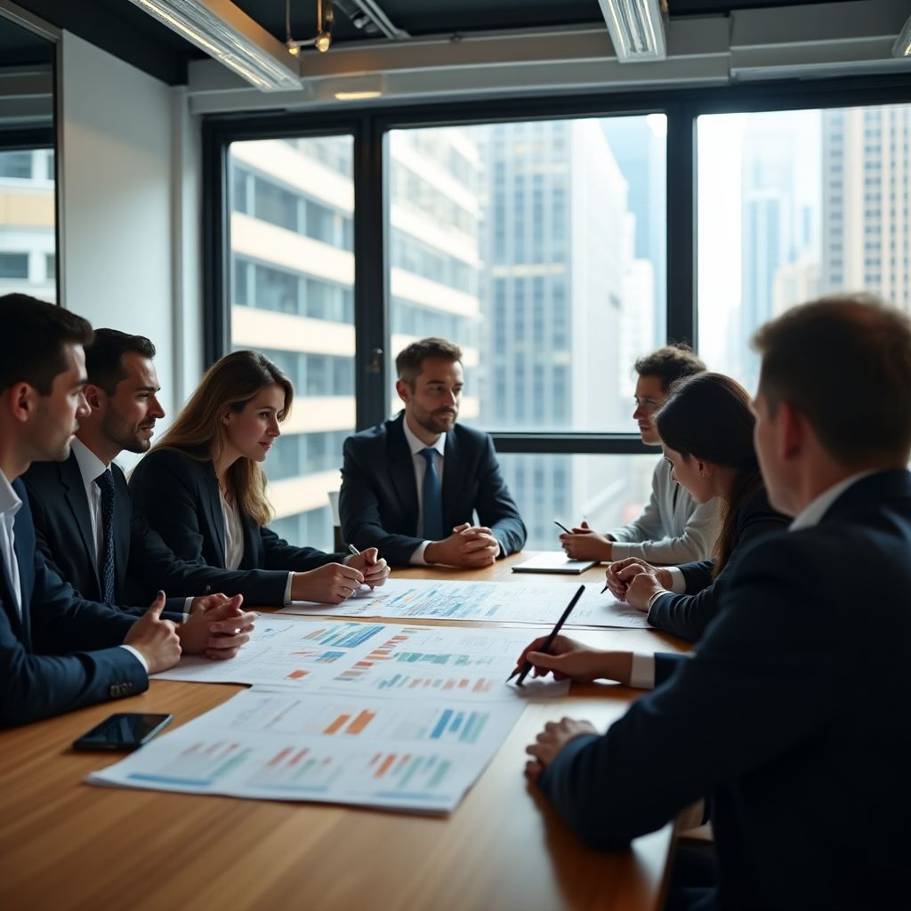 Equipo de EconoAr en oficina moderna de Buenos Aires